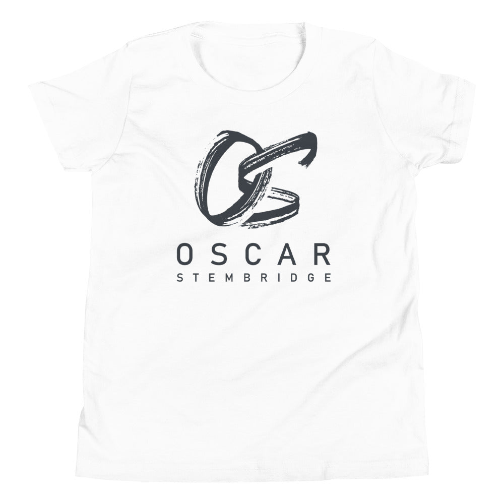 Youth T-Shirt with black OS logo (white, grey, blue, berry)