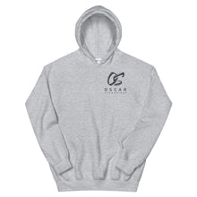 Load image into Gallery viewer, Adult Hoodie with black OS logo (grey, white)