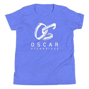 Youth T-Shirt with white OS logo (black, grey, blue, berry)