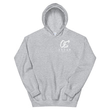 Load image into Gallery viewer, Adult Hoodie with white OS logo (black, light grey, dark grey, pink, blue, green)