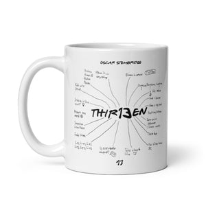 THIR13EN White glossy mug